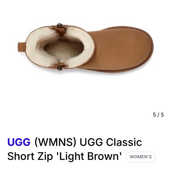 UGG Classic Short Zip Boots in Tan - Picture 2 of 10